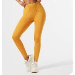Savage X Fenty Sport Mustard Leggings | Size 12 | Athleisure